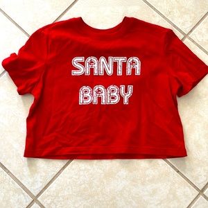 Santa Baby Crop Top Size Medium